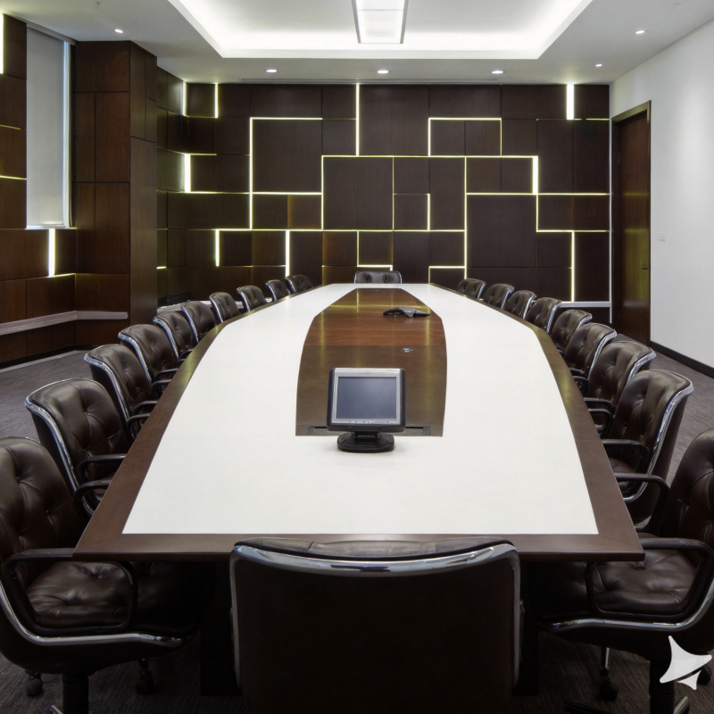 Luxury Walnut Veneer Meeting Room Table