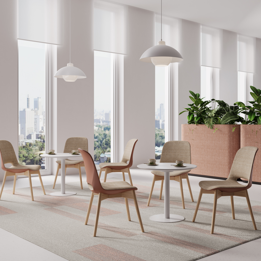 Round Bistro Coffee Table for Office Lounge Areas