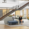 Modern Lounge Bench Seating with Privacy Screen Solution