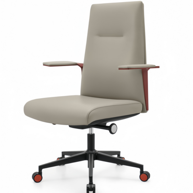Modern CEO Boss Office Chair with Slim Padded Arms