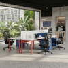 Modular Office Workstation Desk with Privacy Screen Storage