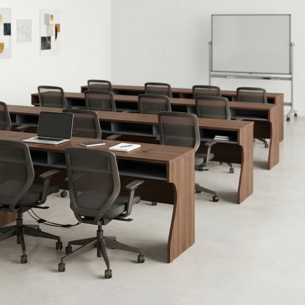 Modular Training Table Modern Wood Desk Conference Workstation