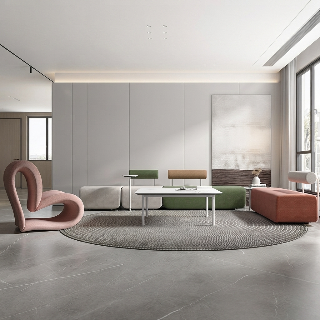 Modern Accent Lounge Chair Creative Heart Shaped Armchair