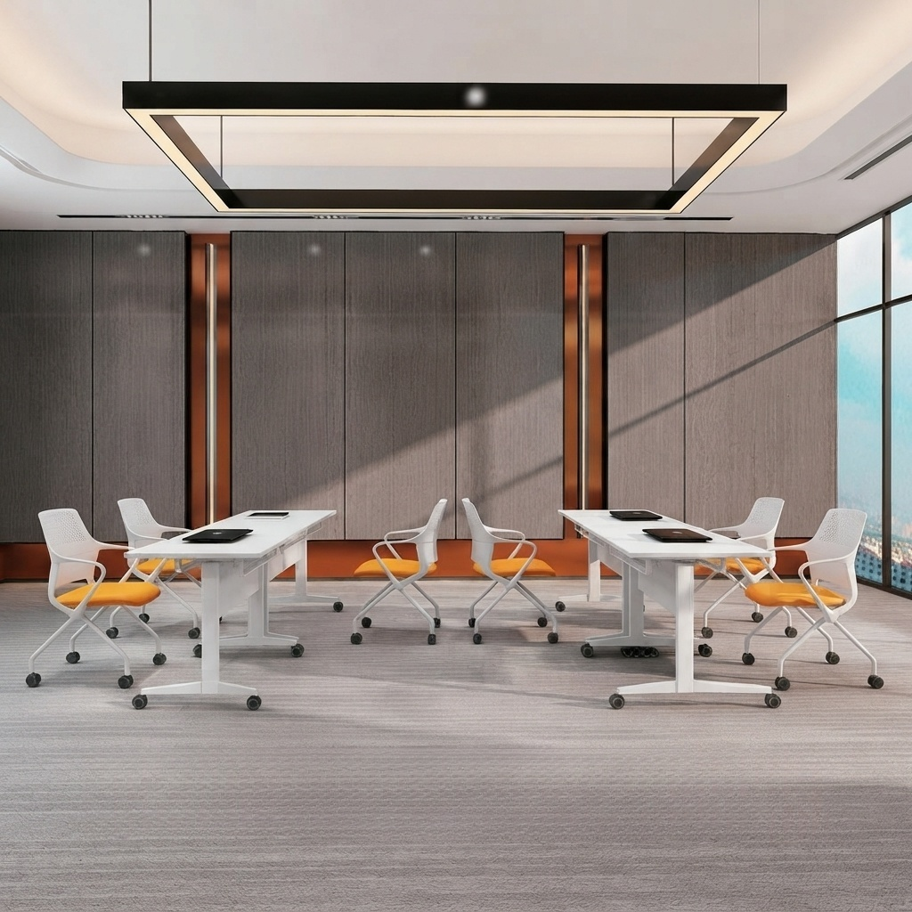 Folding Conference Table Mobile Training Room Workstation