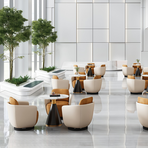 Reception Lounge Chair Modern Cafe Seating Soft Upholstery