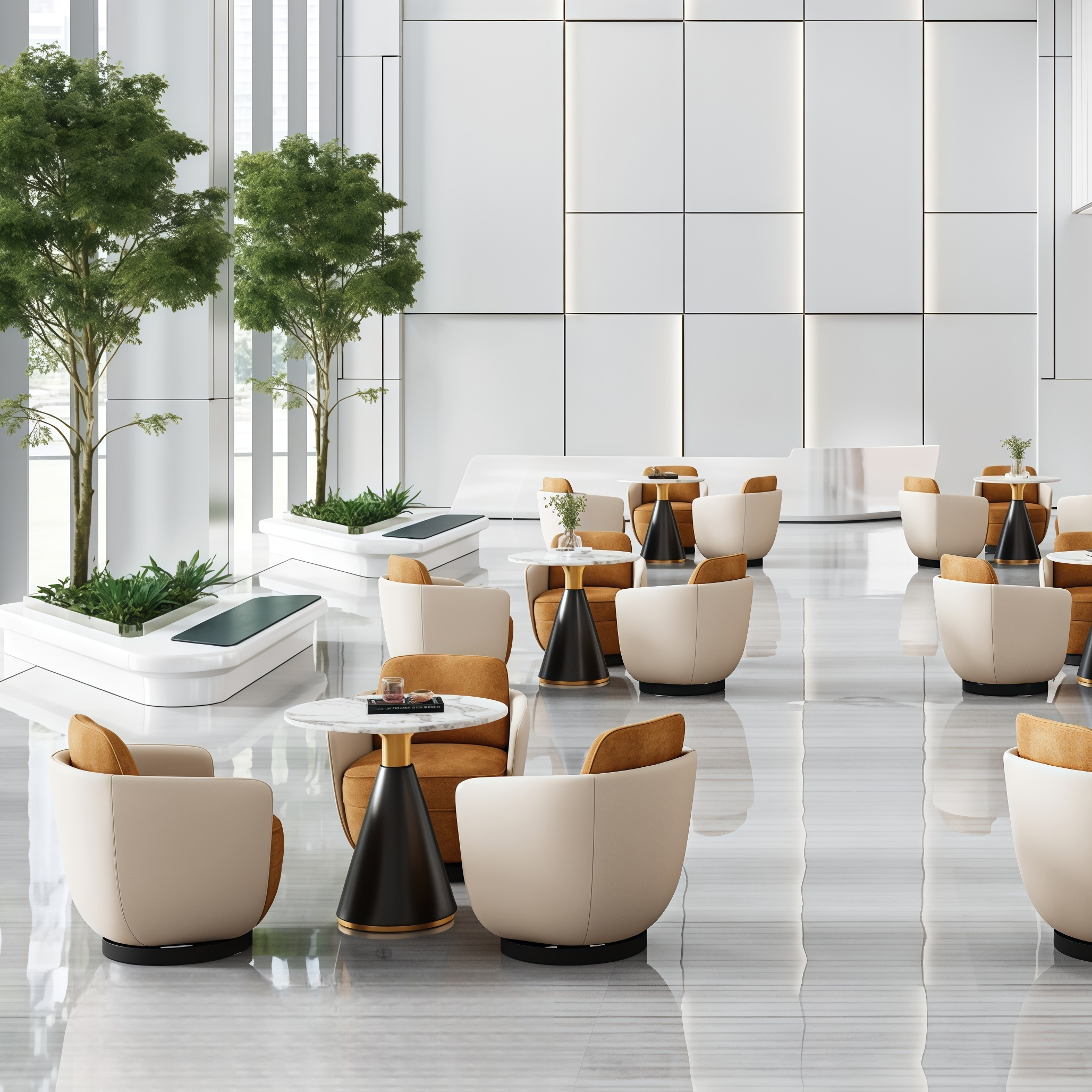 Reception Lounge Chair Modern Cafe Seating Soft Upholstery
