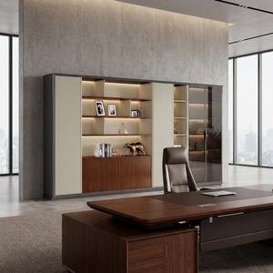 Executive Office Storage Cabinet Modern Shelves