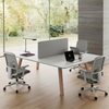 Office Workstation Modern Desk with Privacy Panel