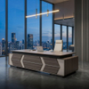 CEO Desk Voyage Series with Modern Wood Panel