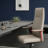 Modern CEO Boss Office Chair with Slim Padded Arms