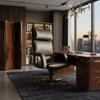 Vintage Executive Office Chair Ergonomic High Back Swivel Seating