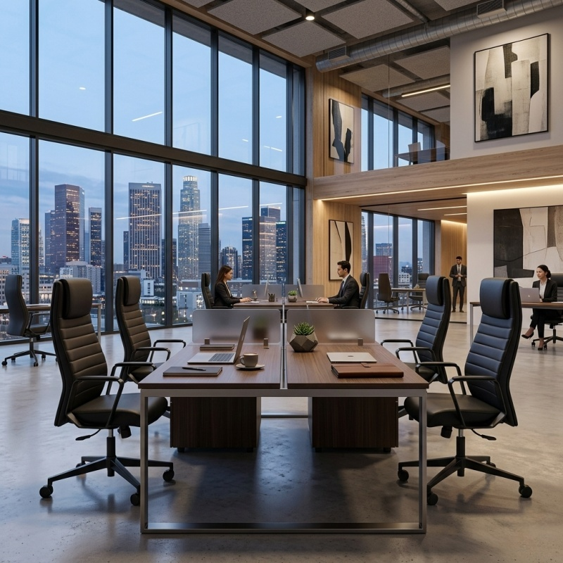 Luxury High Back Leather Office Chair for Workspace