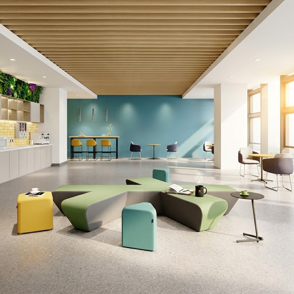 Modular Public Area Bench Seating for Modern Offices