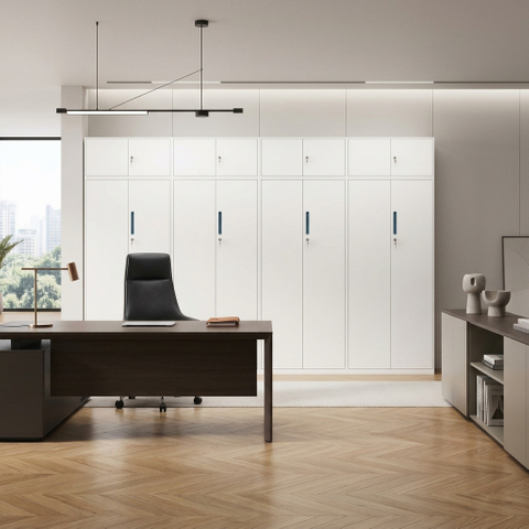 Modern Office Storage Cabinet Lockable Modular Executive Credenza