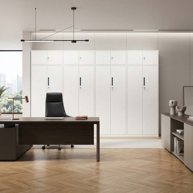Modern Office Storage Cabinet Lockable Modular Executive Credenza
