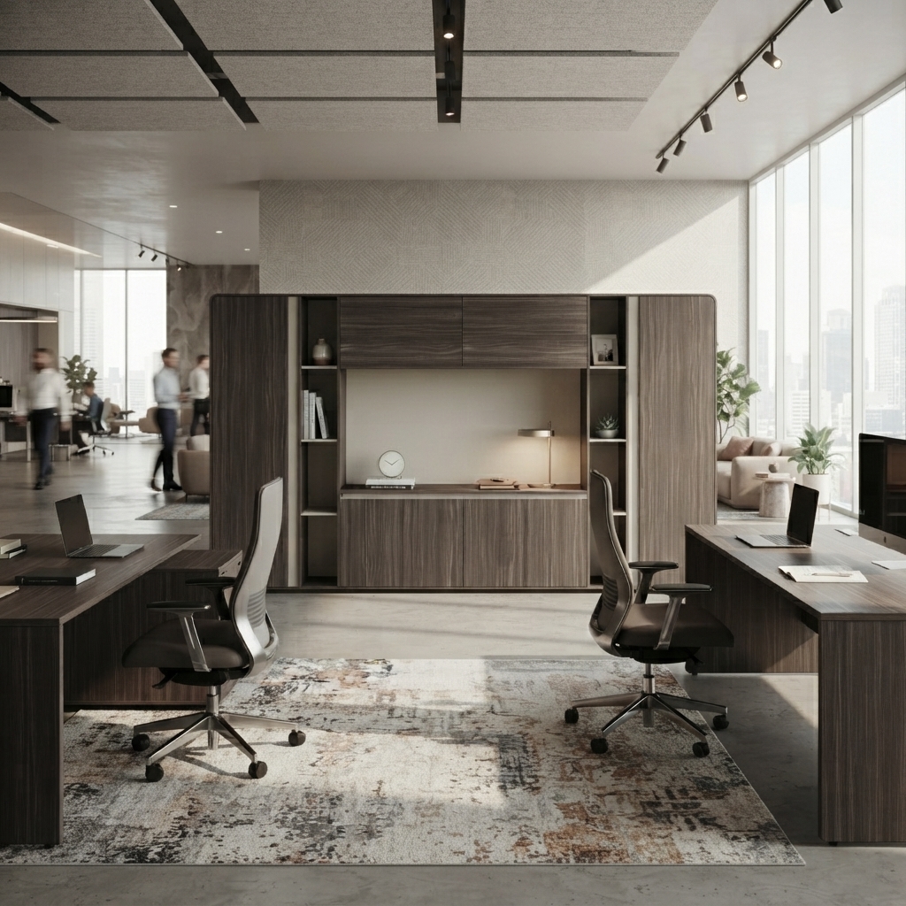 Office File Cabinet Modern Wood Storage Display Unit