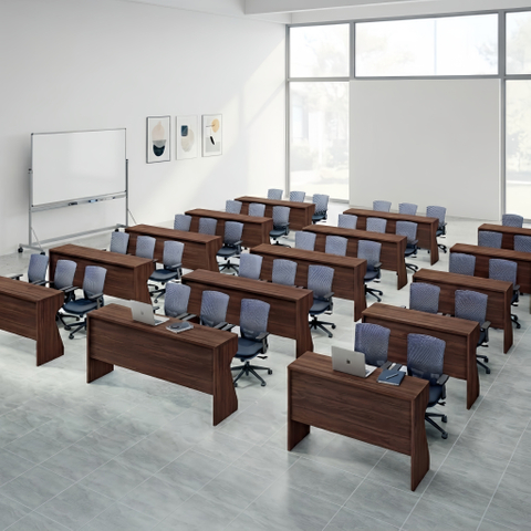 Modular Training Table Modern Wood Desk Conference Workstation