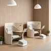 Acoustic Personal Pods with Swivel Desk for Office Focus