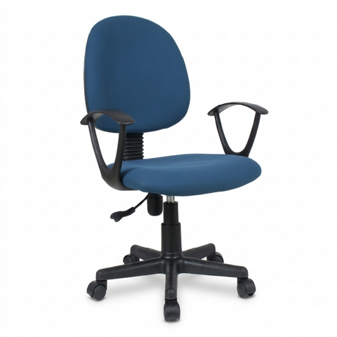 Blue Mesh Task Office Chair with Fixed Arms