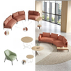 Workspace Lounge Solution Curved Sofa with Side Table