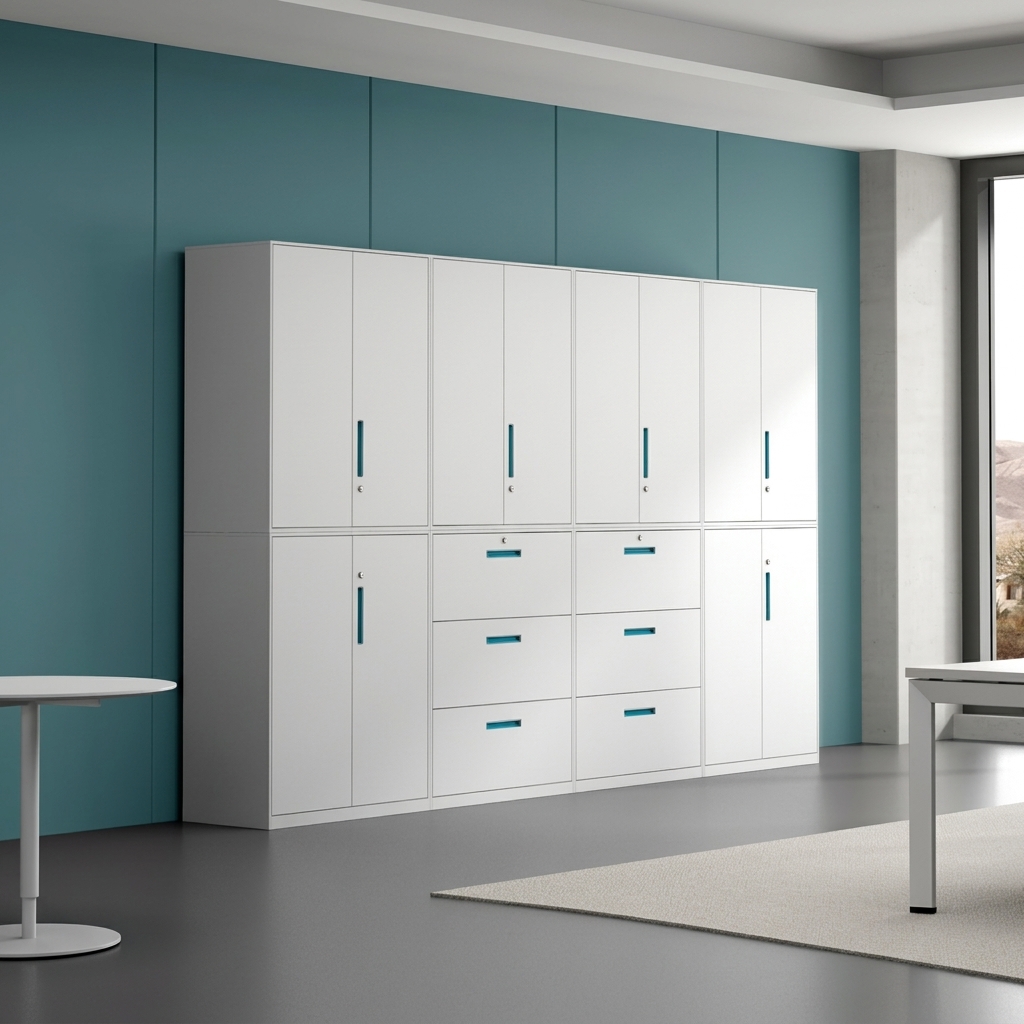 Modern Office Storage Cabinet Lockable Modular Executive Credenza
