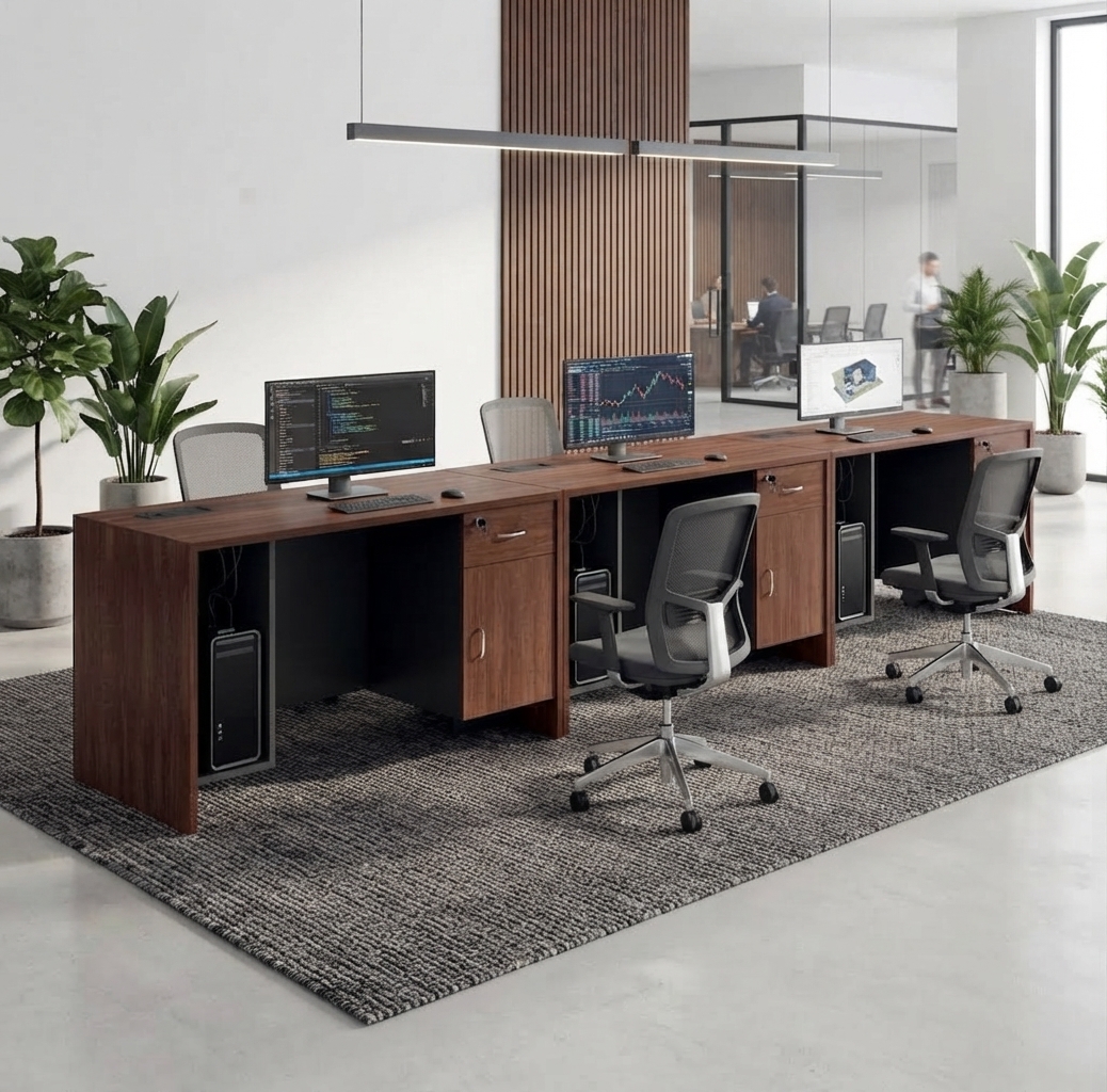 Executive Office Desk Modern Wood Workstation Computer Table
