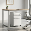 Mobile File Cabinet Locking Three Drawer Under Desk Storage