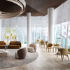 Modern Leather Lounge Seating for Office Public Areas